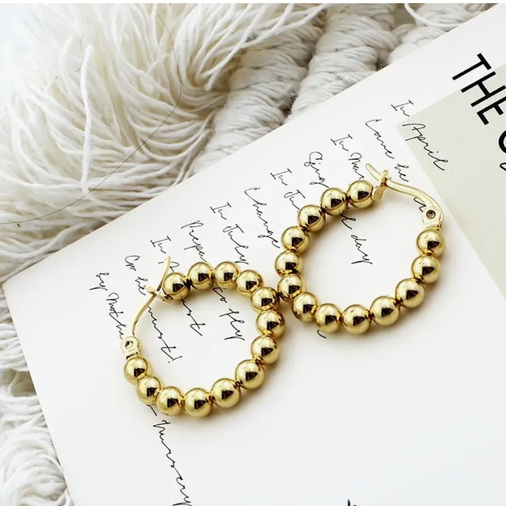 18k gold plated 201 steel earrings